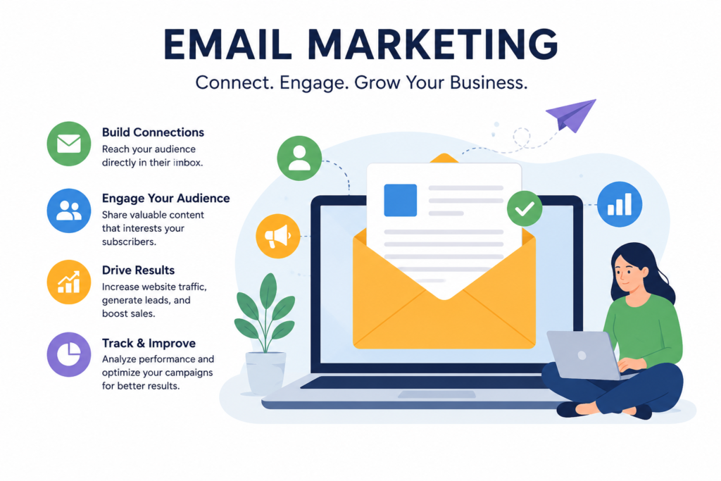Email marketing strategy for small businesses to connect with customers and grow online