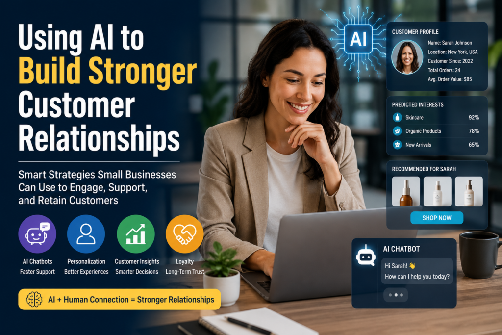 AI helping small businesses build stronger customer relationships through personalized support, customer insights, and automation in 2026