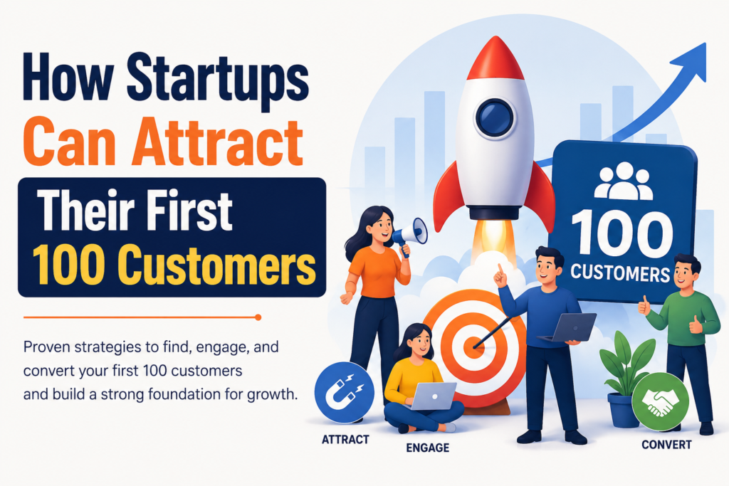 How startups can attract their first 100 customers through marketing and growth strategies